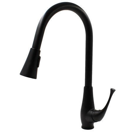 Novatto Single Lever Pull-down Kitchen Faucet, Matte Black Finish NKF-H24MB